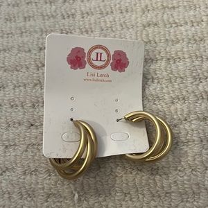 Lisi Lerch Brushed Gold Hoop Earrings